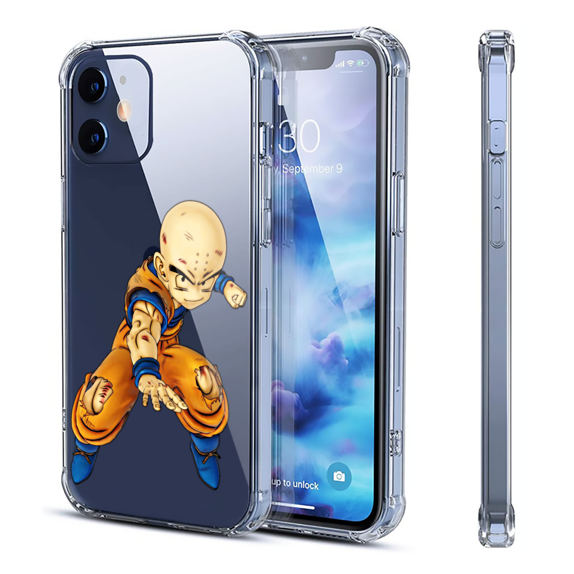 （画像用） ドラゴンボール クリリン DRAGON BALL krillin 【iPhone 12シリーズ対応】透明スマホケース（クリアソフトケース）